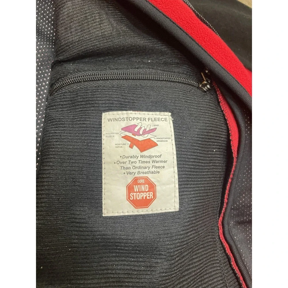 The North Face‎ Jacket Mens Medium Red Black Summit Series Windstopper Fleece